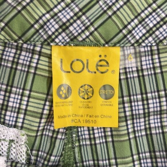 Lole Green Plaid Women’s Golf Shorts, Size 6 - Picture 6 of 6